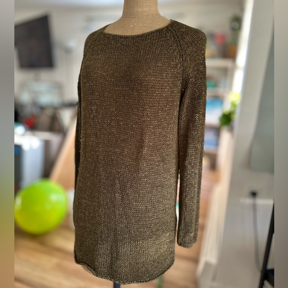 American Apparel Olive Green Loose-Knit Sweater (XS/S)